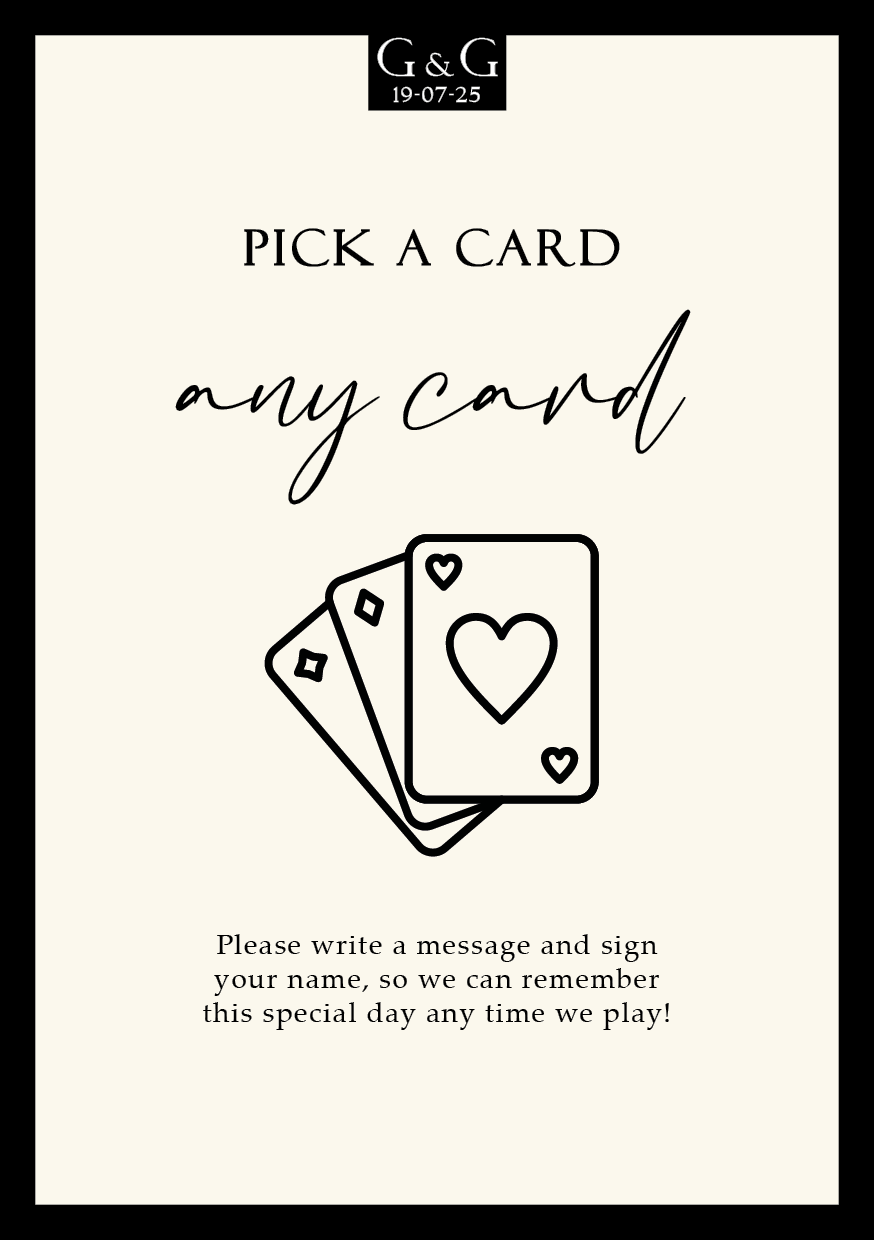 Pick a Card Wedding